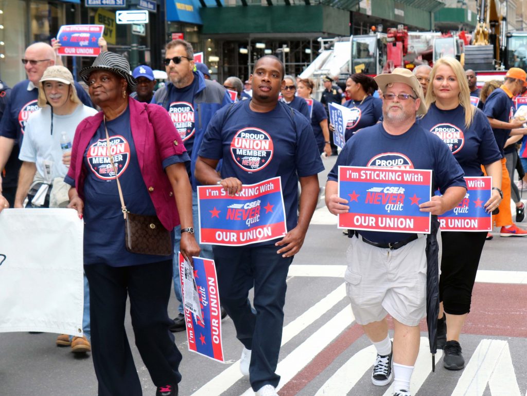 Standing strong and proud at the New York City Labor Day Parade