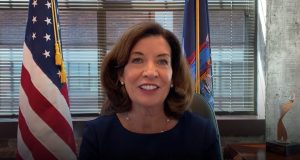 Lt. Gov. Kathy Hochul addresses Women’s Conference attendees.