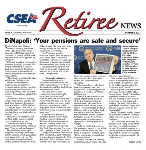 Retiree News Summer 2021 page 1 image