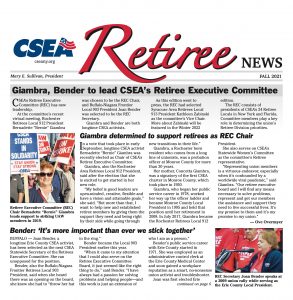 Retiree News Fall 2021 page 1 image