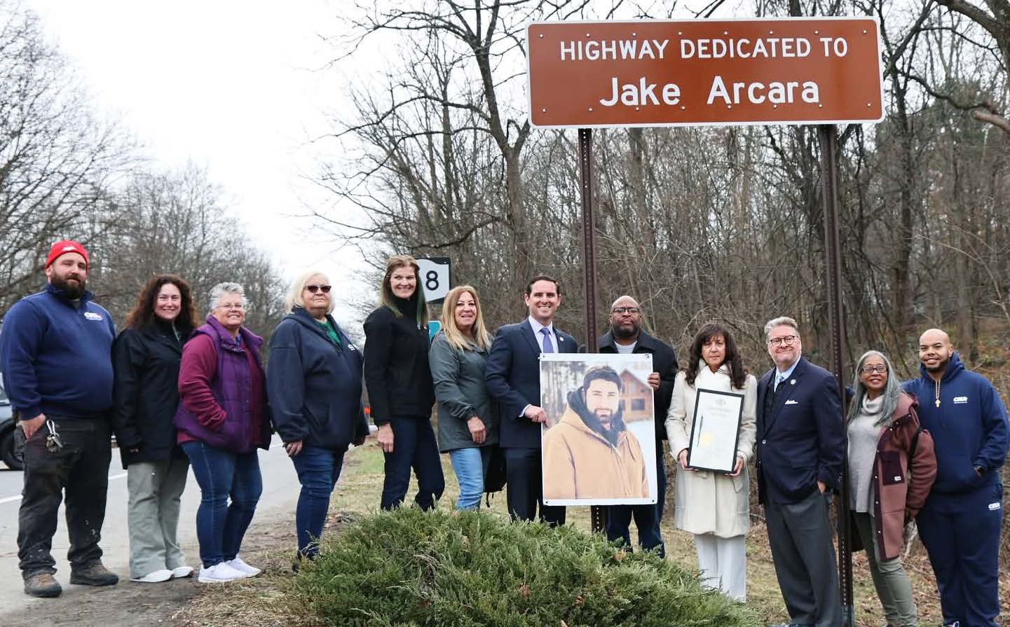 Highway sign honors fallen CSEA member Jake Arcara - CSEA NY