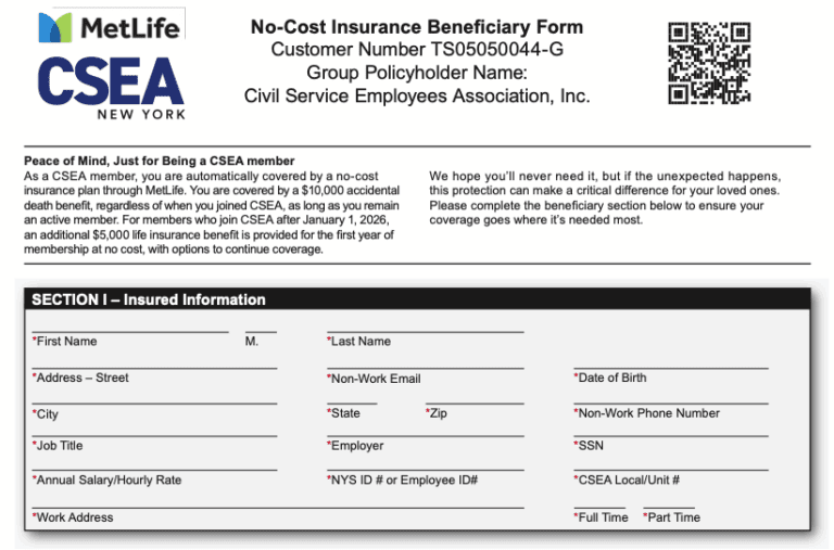No-Cost Insurance Programs - CSEA NY